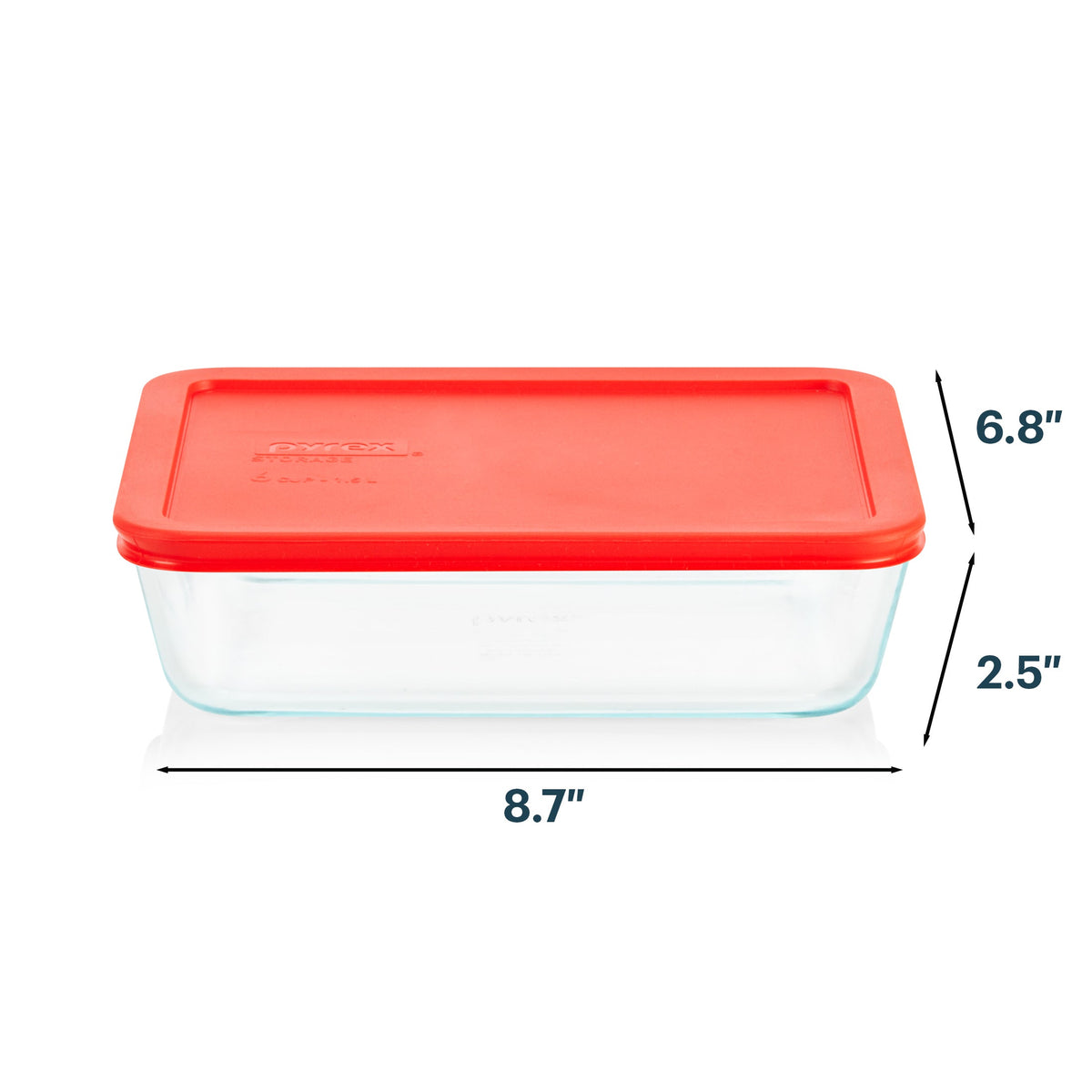 Pyrex® Simply Store® 6-Cup Rectangle Glass Storage with Plastic Lid