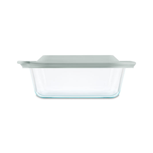 Pyrex® Deep 8" Square Glass Baking Dish with Sage Green Lid