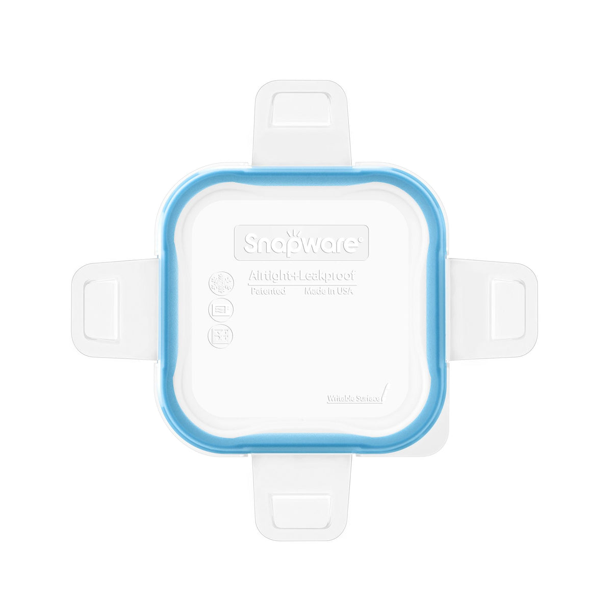 Snapware® Total Solution® Small Square Plastic Lid with Light Blue Seal