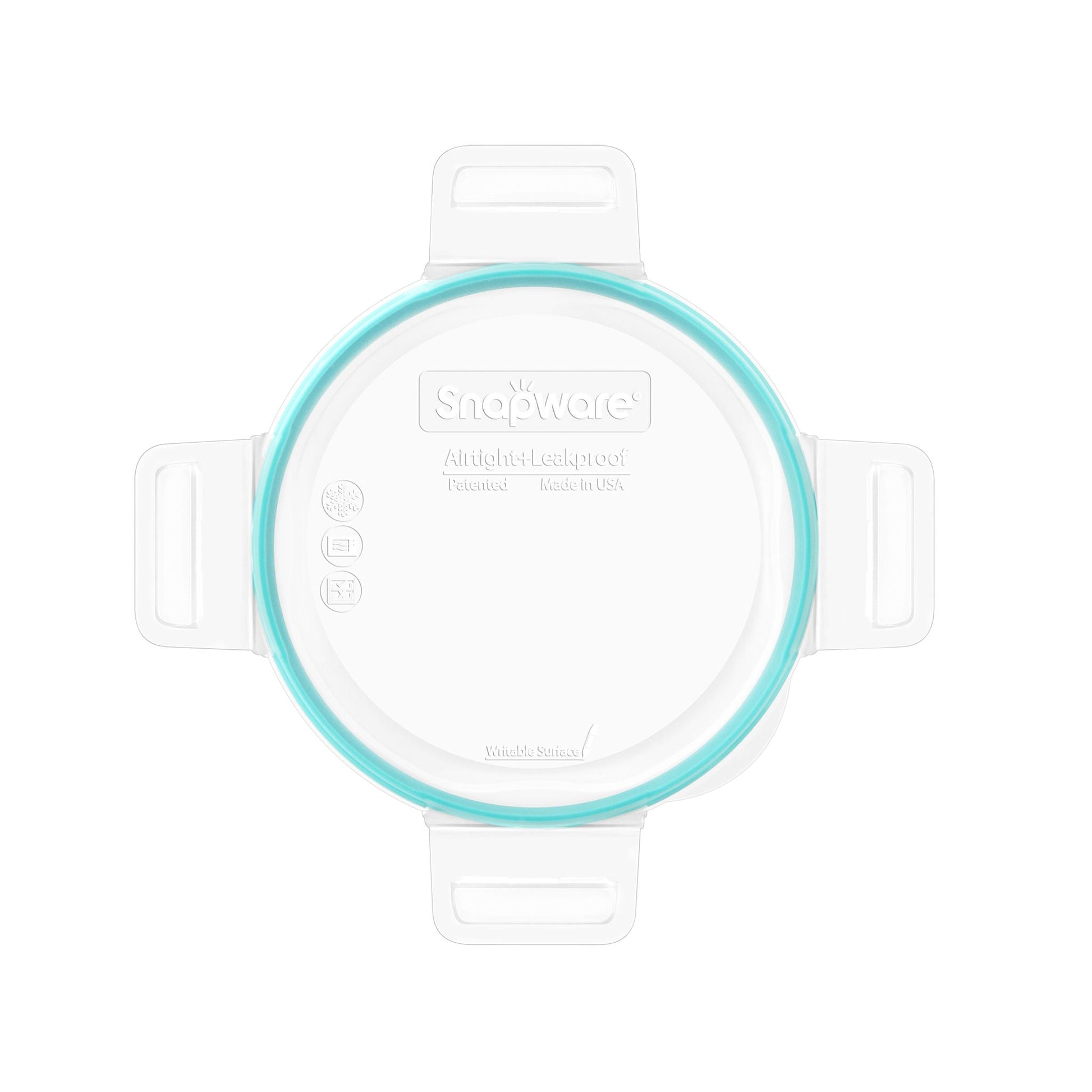 Snapware® Total Solution® Medium Round Plastic Lid with Teal Seal