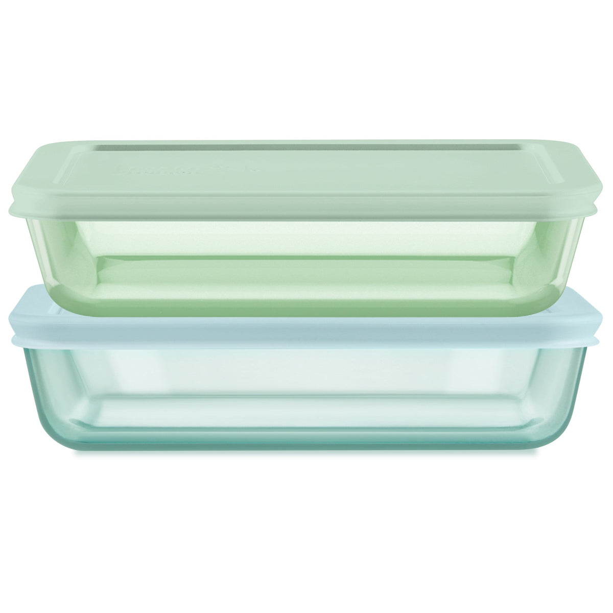 Pyrex® Simply Store® Tinted Glass 3-cup Rectangle Storage Containers, 4-pc Set, Mixed Colors