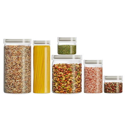 Pyrex® 6-Piece Lightweight Glass Canister Set