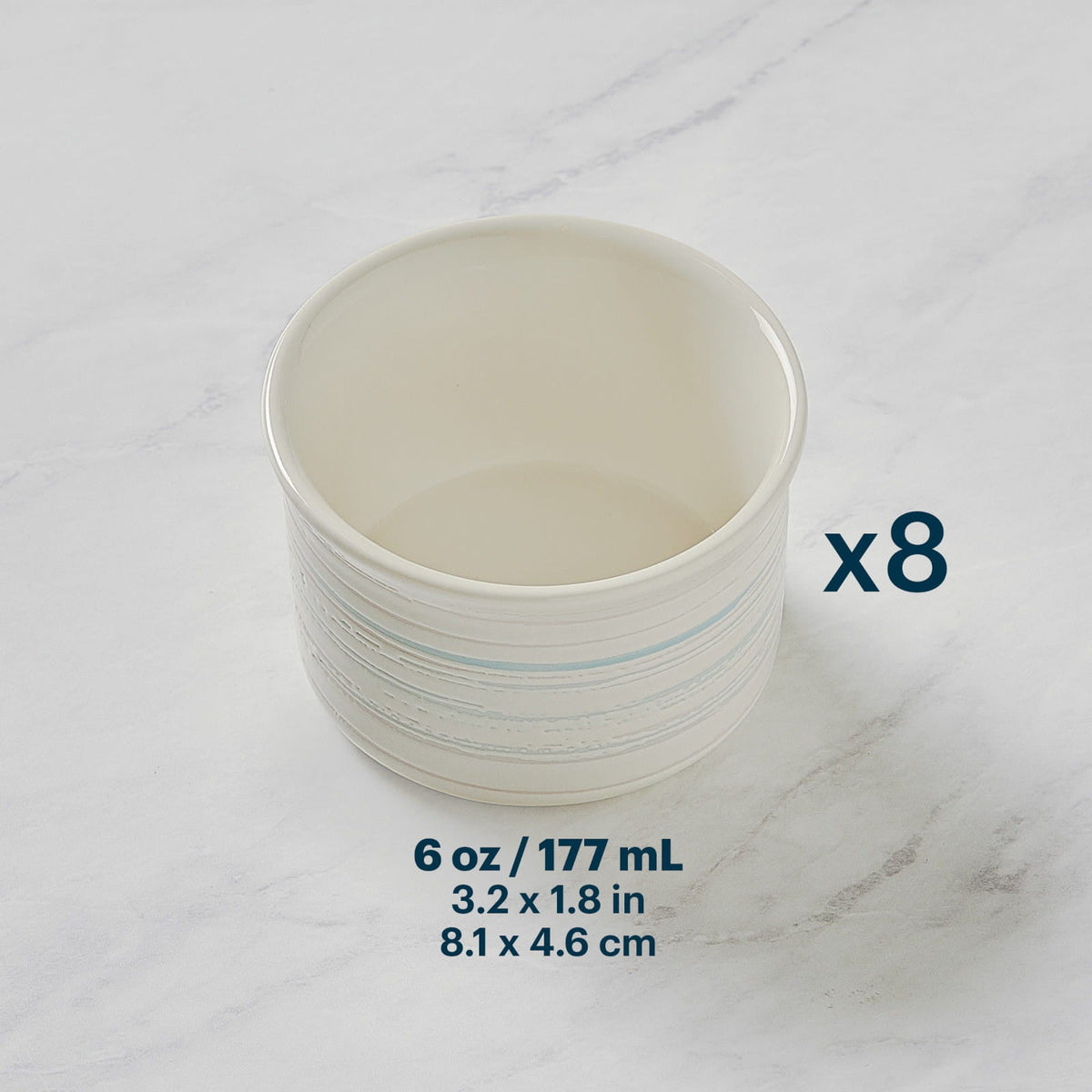 Pyrex® 8-Piece 6-ounce Ceramic Ramekin Set