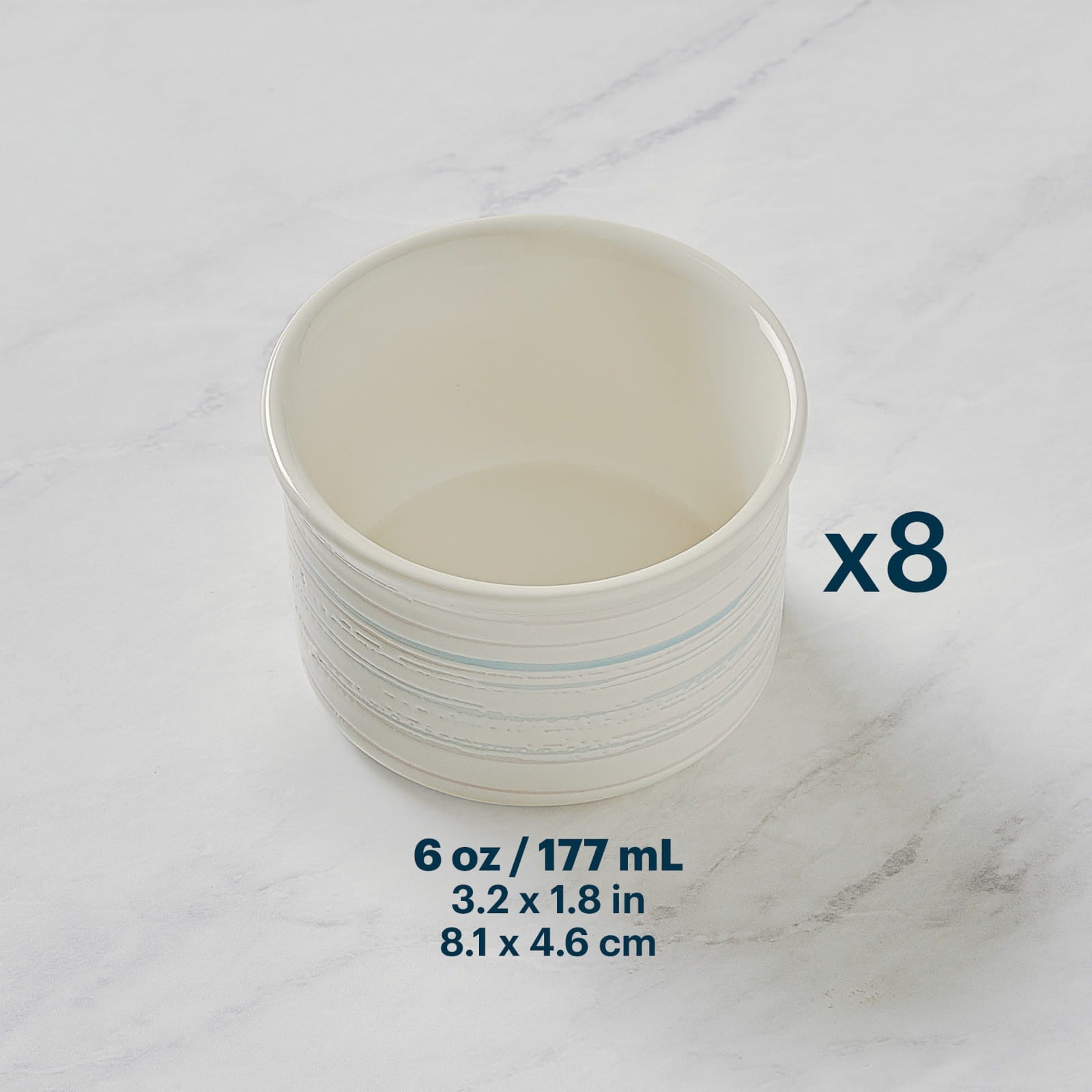Pyrex® 8-Piece 6-ounce Ceramic Ramekin Set