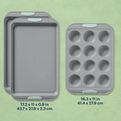 Pyrex® Metal Bakeware 3-Piece Set in Sage