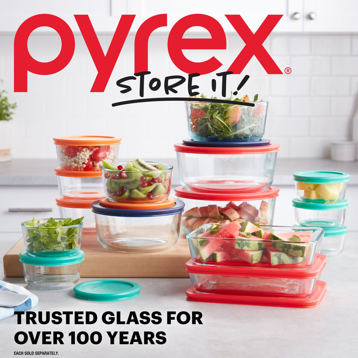 Pyrex® Simply Store® 18-piece Glass Food Storage Container Set with Lids