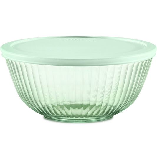 Pyrex® Colors Sculpted Tinted 2.3-quart Mixing Bowl with Lid, Green