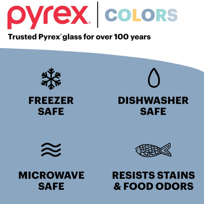 Pyrex® Colors Sculpted Tinted 6-piece Mixing Bowl Set