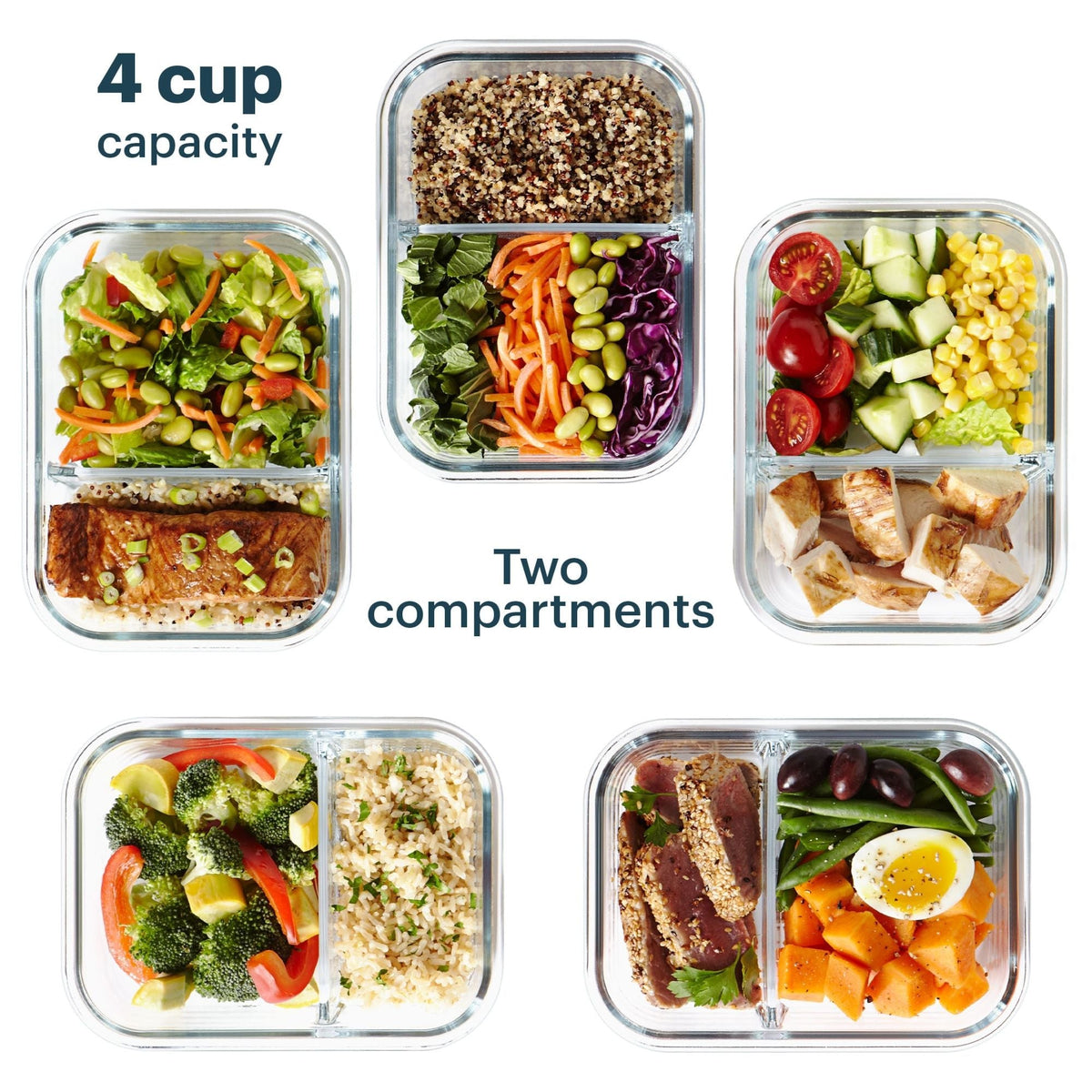 Pyrex® MealBox 10-Piece Divided Storage Set, 4 Cup