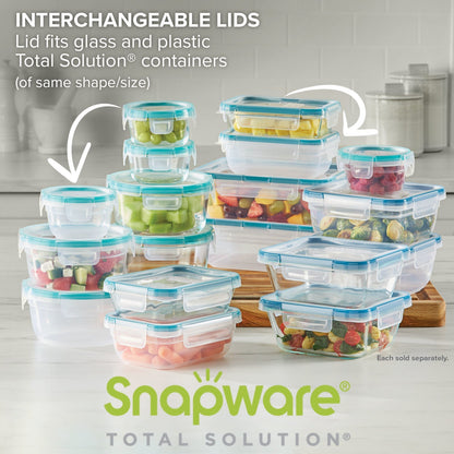 Snapware® Total Solution® Pyrex® Glass 8-cup Rectangle Food Storage with Plastic Lid