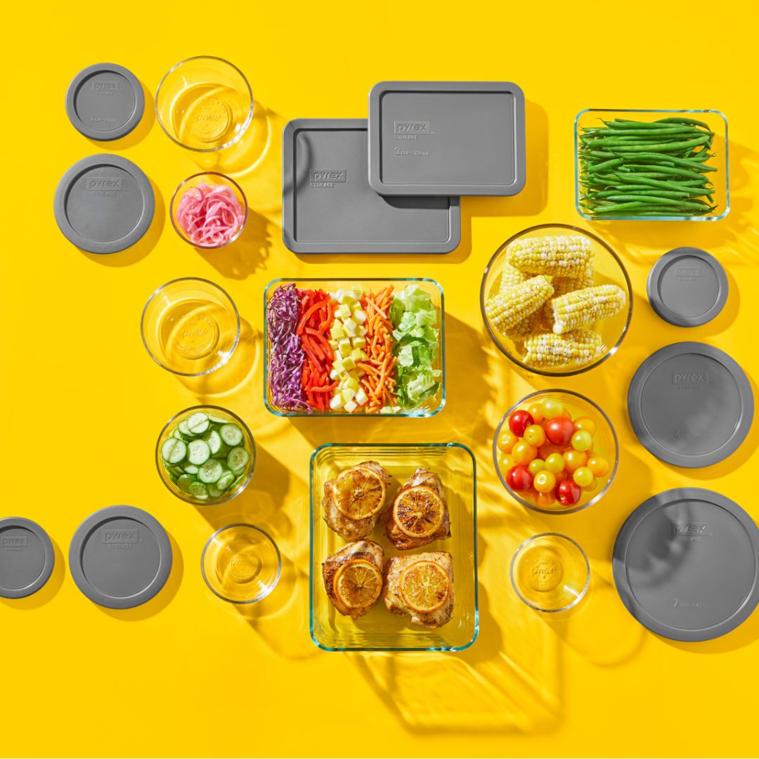 Pyrex® Simply Store® 20-piece Set with Gray Lids
