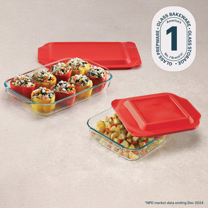 Pyrex® Basics 4-piece Glass Bakeware Set
