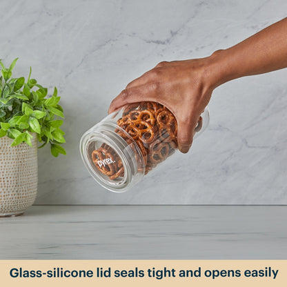 Pyrex® 6-Piece Lightweight Glass Canister Set