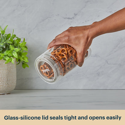 Pyrex® 3-Piece Lightweight Glass Canister Set