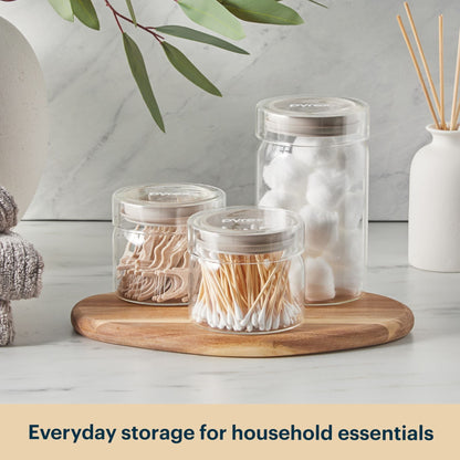 Pyrex® 3-Piece Lightweight Glass Canister Set